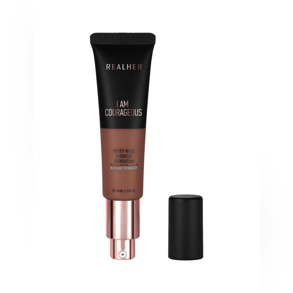 Rare NEW Realher Power Wear Probiotic Foundation I Am Courageous (Golden) 1.2 Oz
